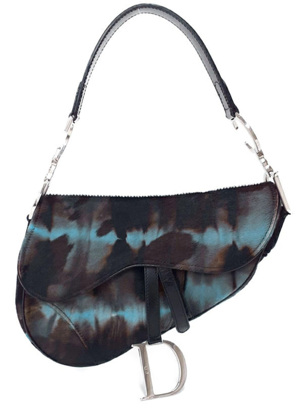 Christian Dior Calf Hair Saddle Bag Hobo